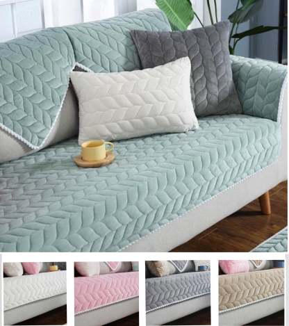 Anti-slip Thick Plush Sofa Cover-xinru shop