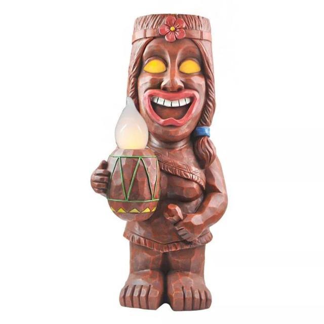 Retro Tiki Figure Statue Torch Tiki Surfboard Tili Sculpture Hawaii-xinru