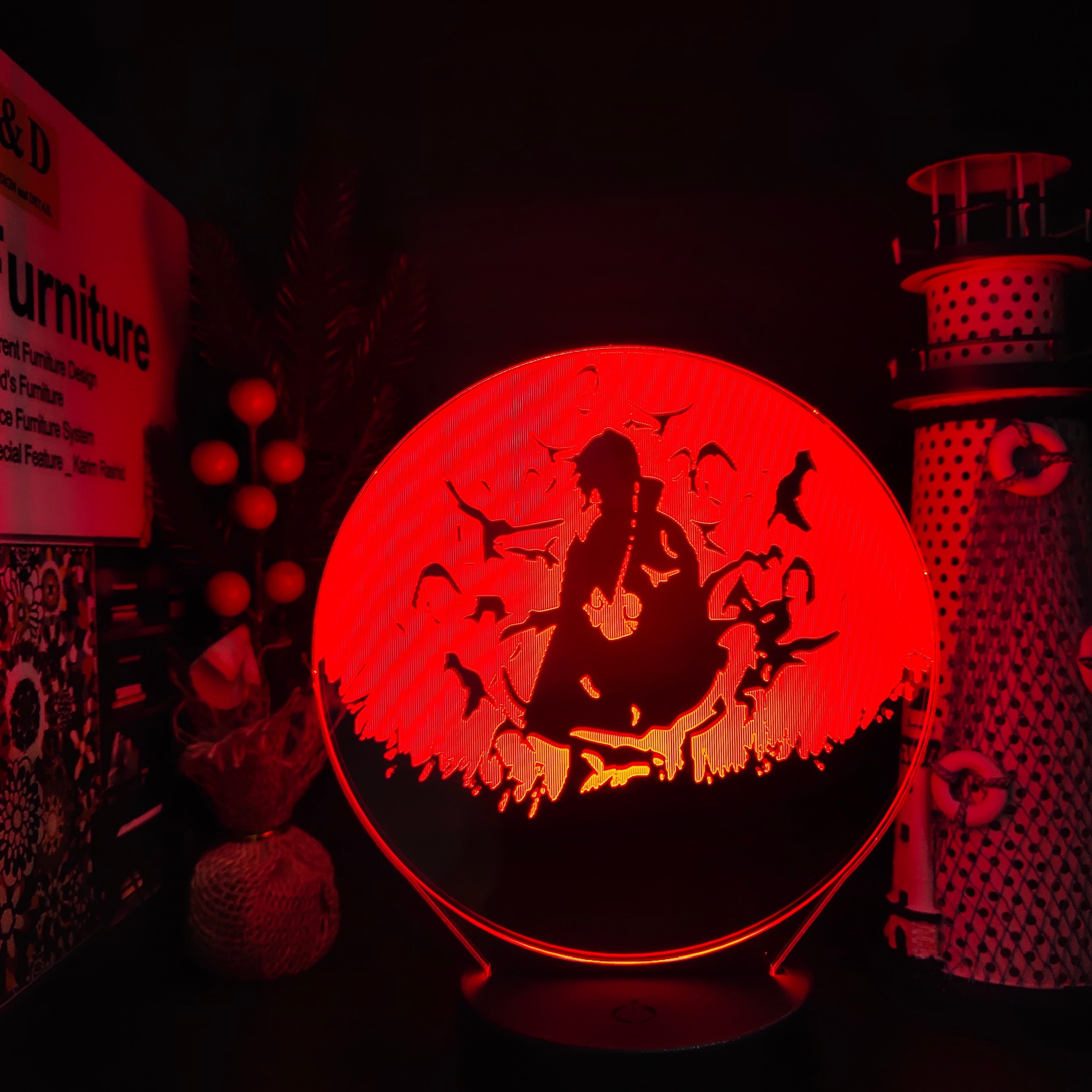 Anime NARUTO Visual 3D Illusion Lamp Night Light-xinru