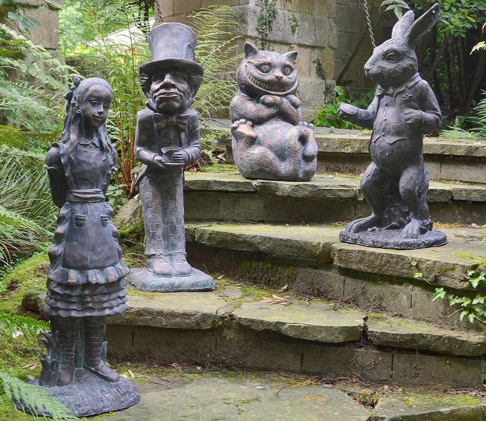 Dwarf Doll Alice In Wonderland Set Resin Garden Ornaments-xinru