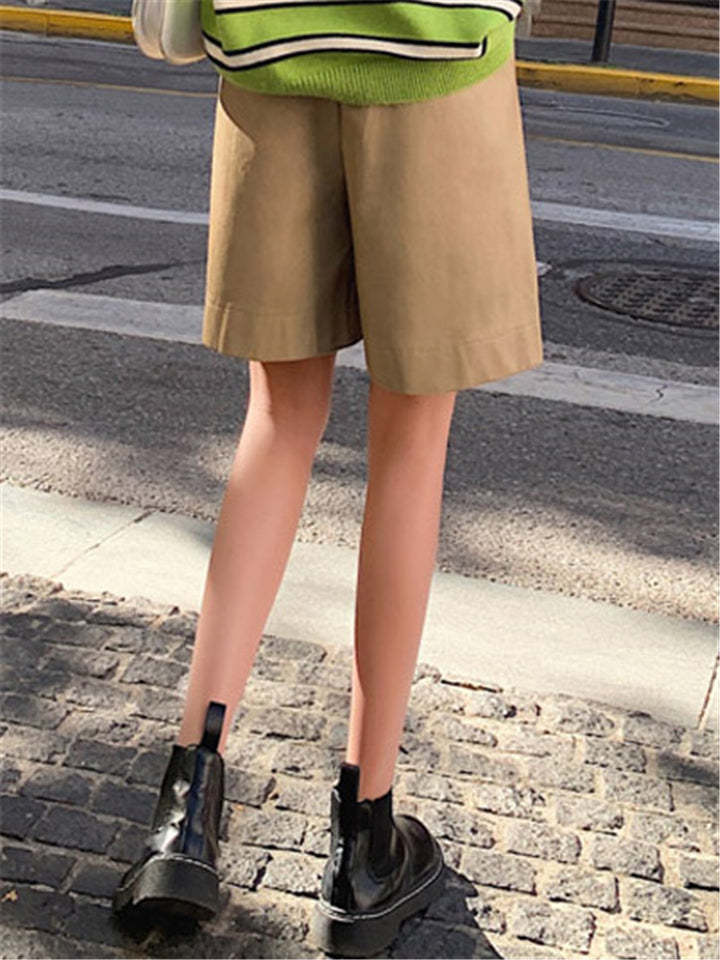 Fashion PU Leather Shorts Women's Plus Size Streetwear-xinru