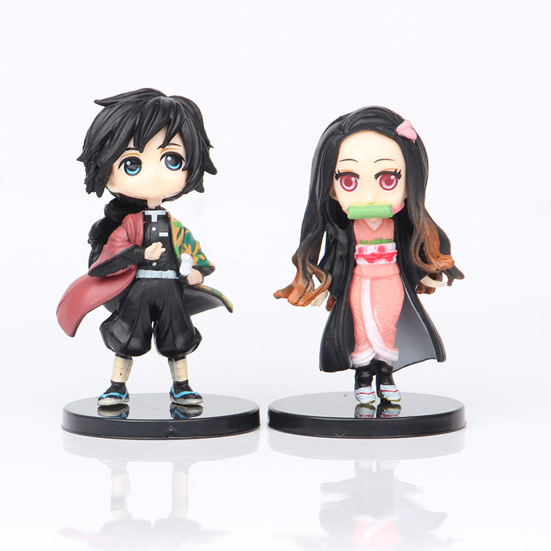 Anime Demon Slayer Figure Kimetsu No Yaiba Figure Tanjirou Kamado 7cm-xinru