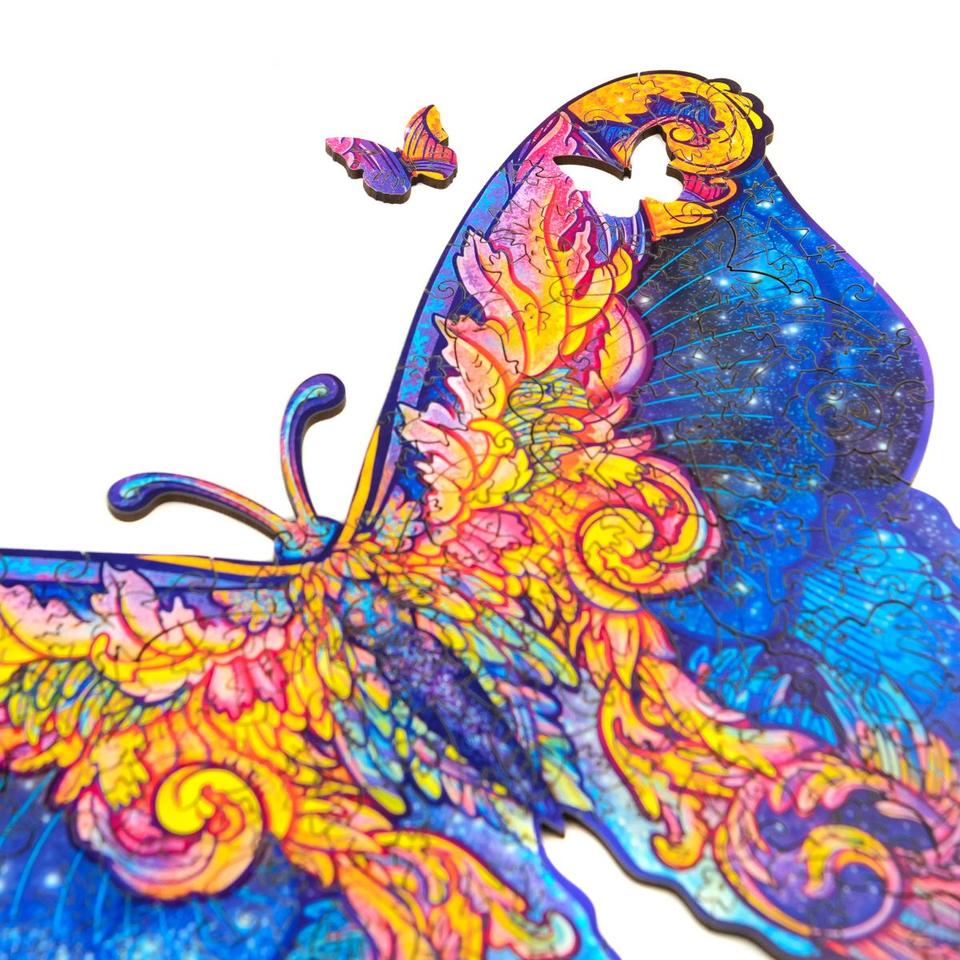Wooden Colorful Butterflies Jigsaw Puzzle With Box-xinru