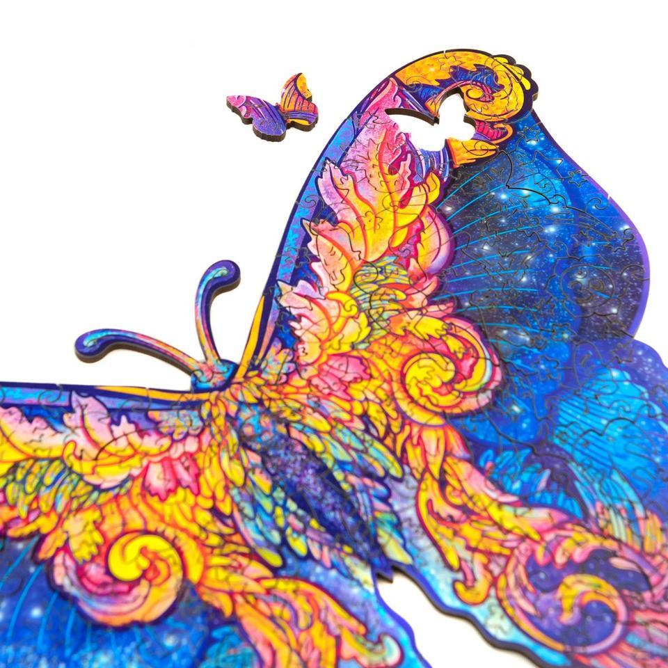 Wooden Colorful Butterflies Jigsaw Puzzle With Box-xinru
