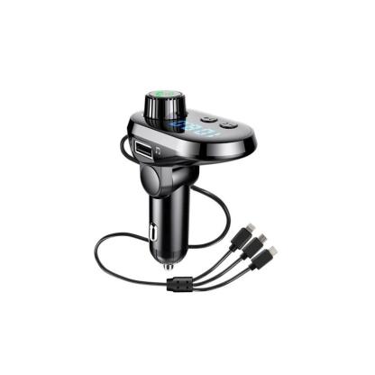 Car Bluetooth  Phone Fm Transmitter  Charger-xinru
