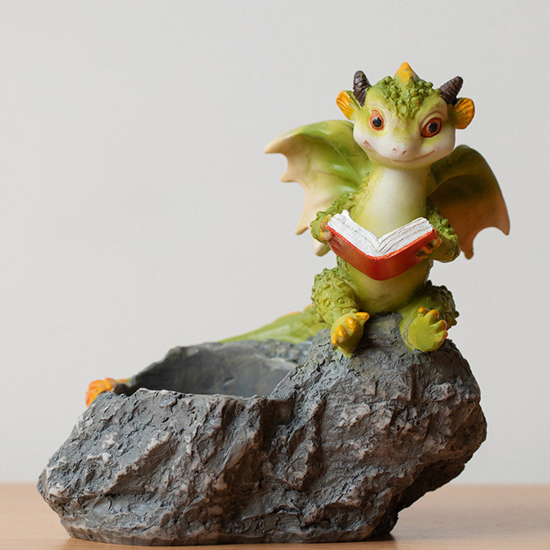 Creative Cute Cartoon Little Dinosaur Flower Pot Resin Simulation Animal Decoration-xinru