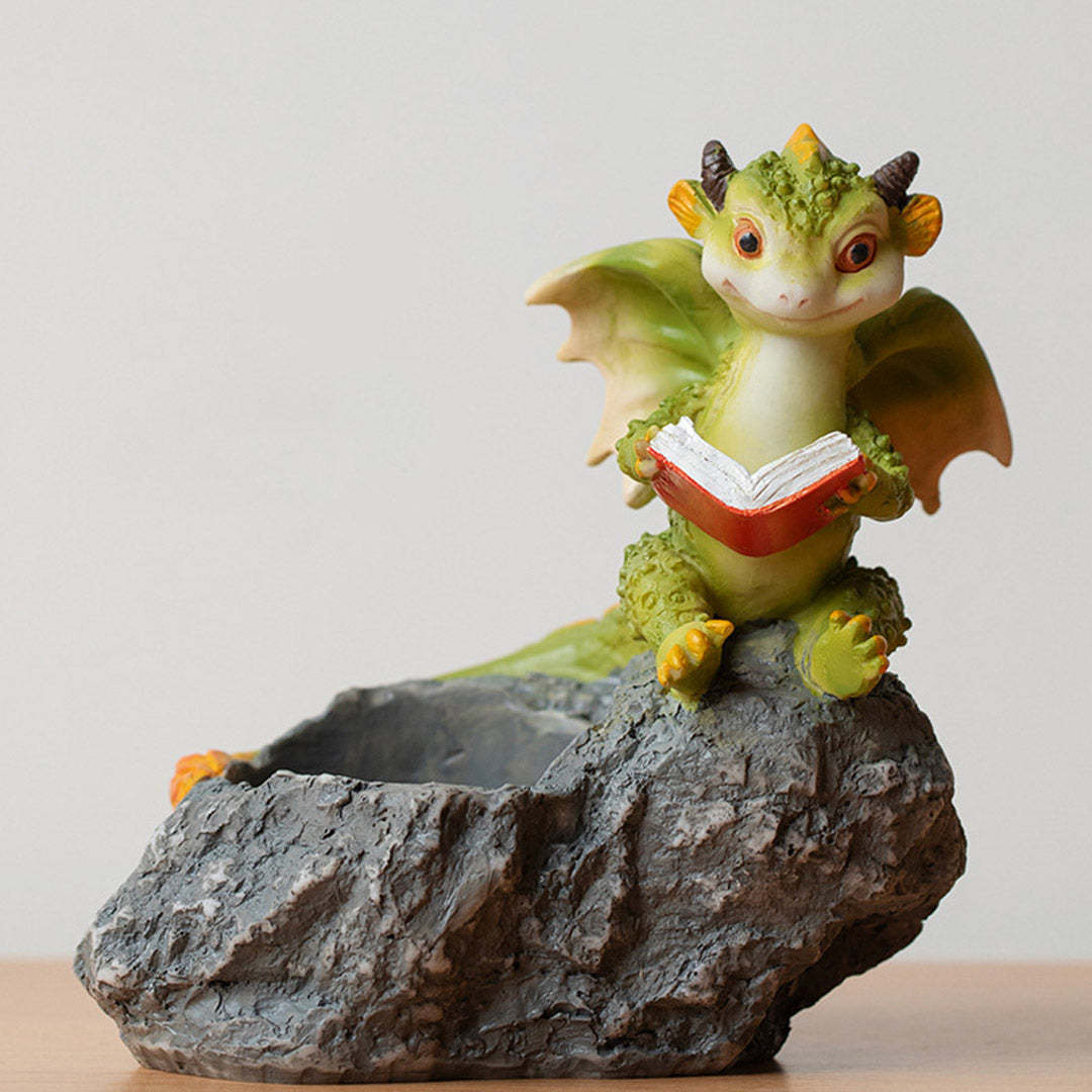 Creative Cute Cartoon Little Dinosaur Flower Pot Resin Simulation Animal Decoration-xinru