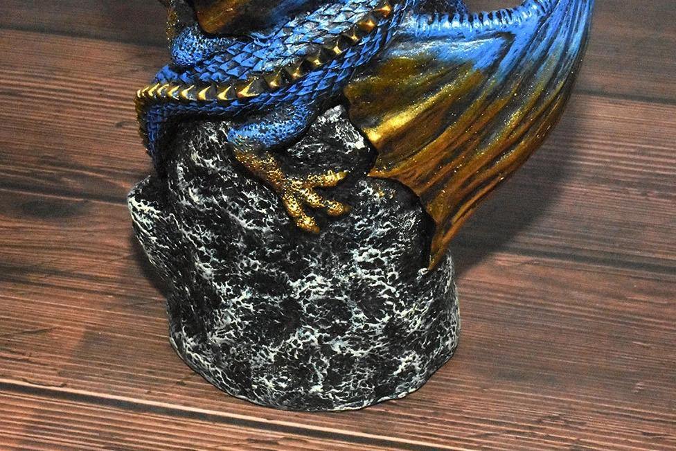 Crystal Cavern Dragon LED Backflow Incense Burner Nightlight-xinru