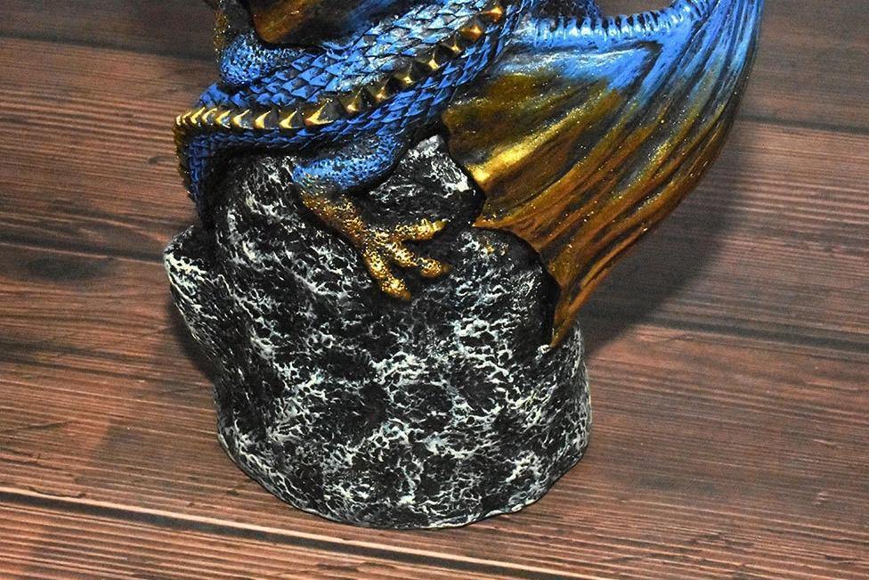 Crystal Cavern Dragon LED Backflow Incense Burner Nightlight-xinru