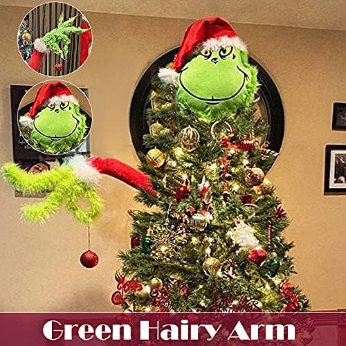 Furry Green Grinch Arm Ornament Holder For The Christmas Tree-xinru shop