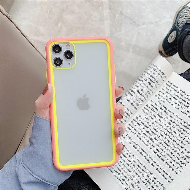 Clear Splicing Candy Color Case-xinru