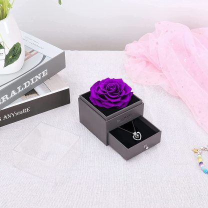 Mother's Day Gift Rose I Love You Necklace In 100 Languages-xinru
