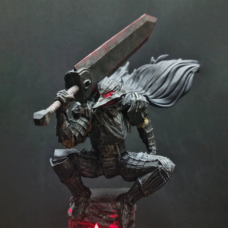 Berserk Guts Anime Figure Night Light Moon Knight Resin Action Model For Boys-xinru