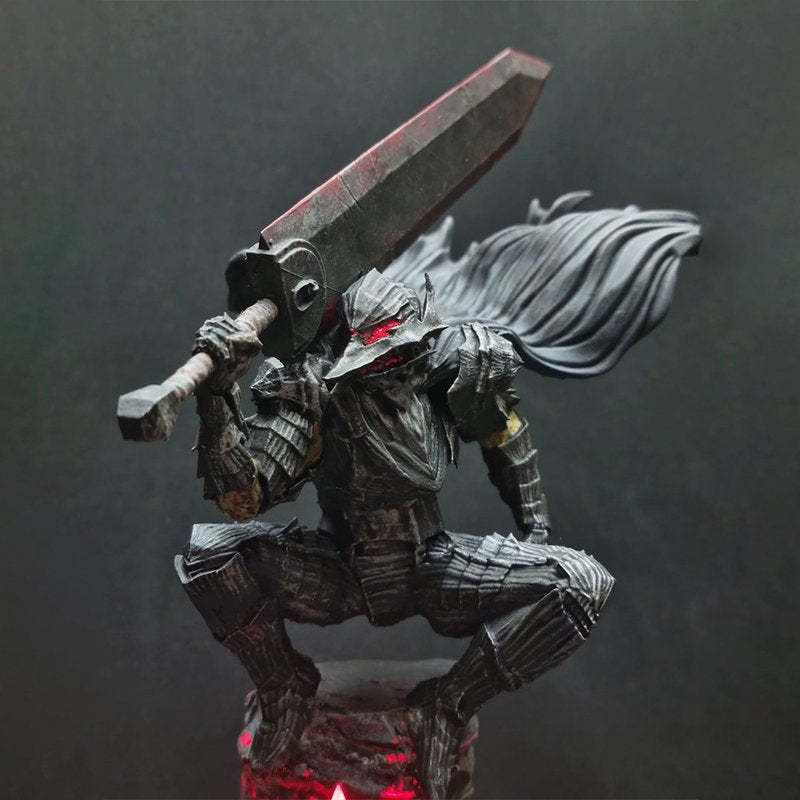 Berserk Guts Anime Figure Night Light Moon Knight Resin Action Model For Boys-xinru