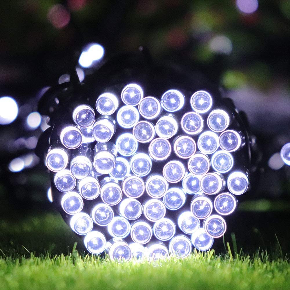 Outdoor Decorative Solar 100-LED Fairy String Lights With Ground Stake-xinru