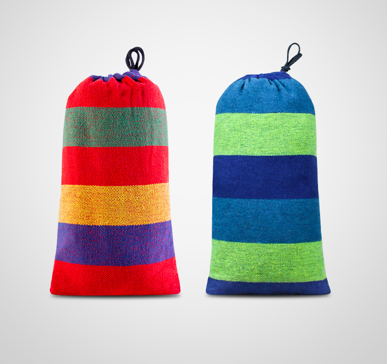 Outdoor Anti-rollover Hammock Portable Canvas Hammock Rainbow Swing-xinru