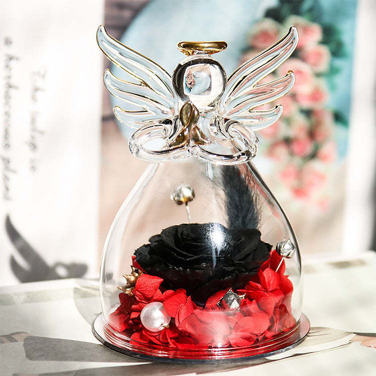Mother's Day Gifts Led Angel Figurines With Pretty Rose-xinru