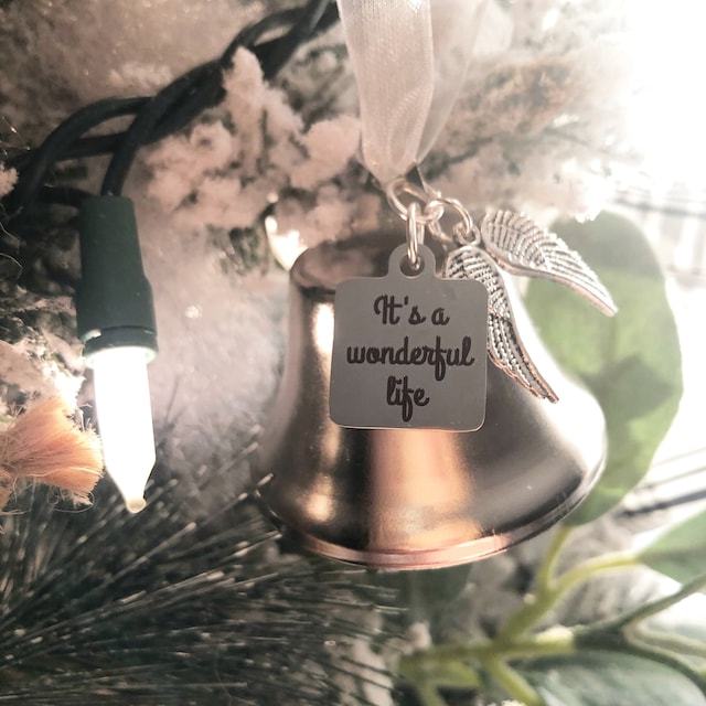 Angel Wings Bell Christmas Tree Ornaments-xinru shop