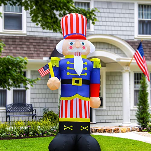 Inflatable Nutcracker Soldier 4th Of July Patriotic Independence Day Garden Ornament-xinru