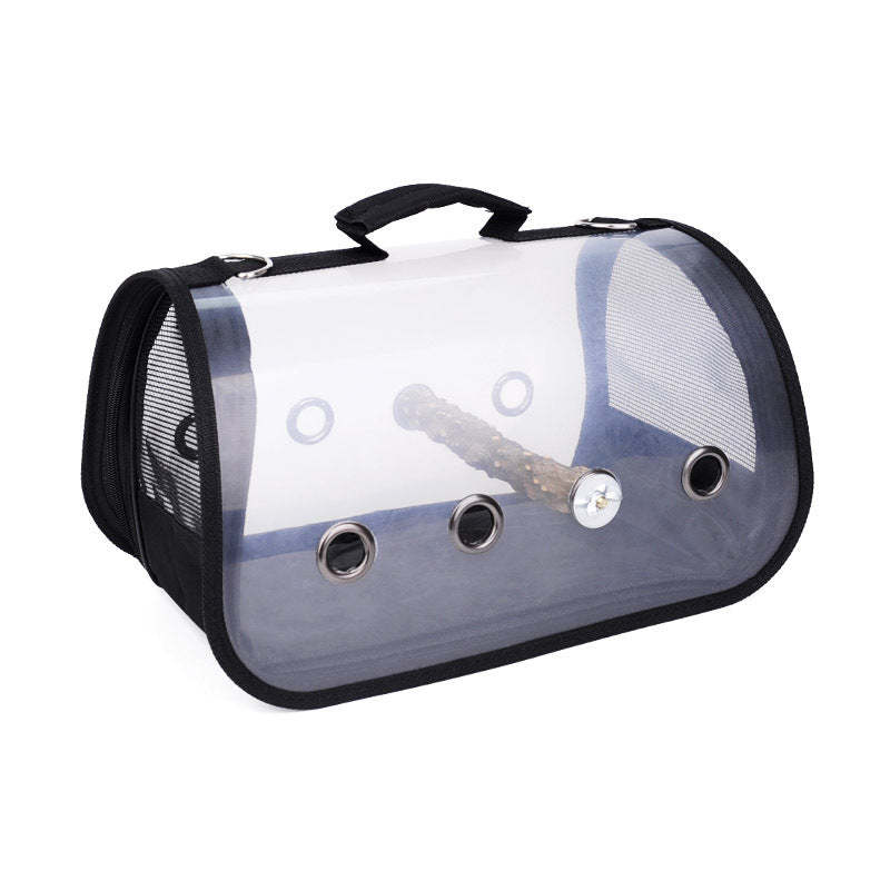 Bird Transparent Travel Take-out Breathable Parrot Handbag-xinru