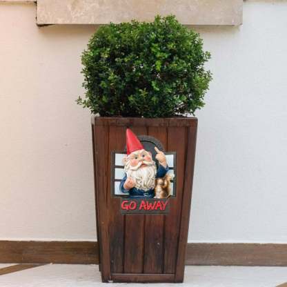 Go Away Garden Gnome Funny Whimsical Grumpy Gnome Figurine-xinru