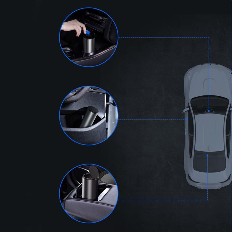 Car Trash Bin Alloy Garbage Can-xinru