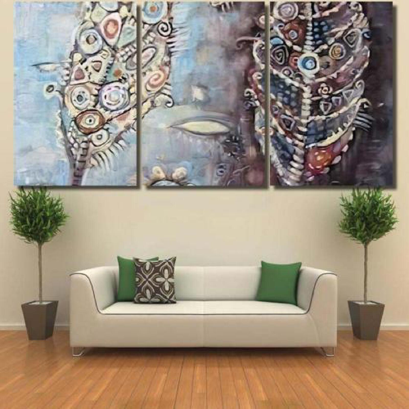 Art Abstract Painted Landscape Black Brown-xinru shop