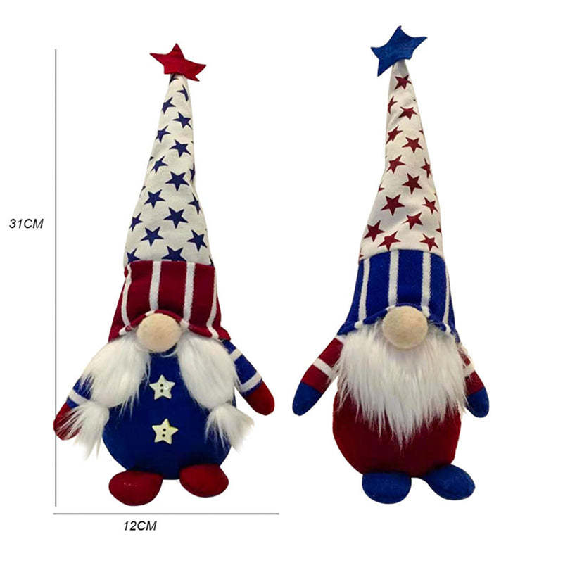 Independence Day Patriotic Gnome Desktop Decoration-xinru