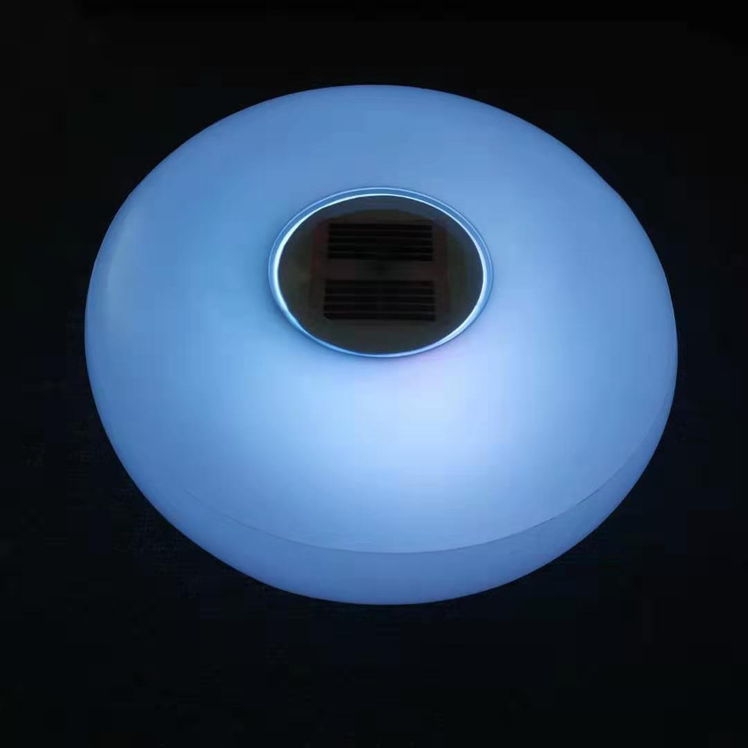 Solar Round Pool Light LED Inflatable Outdoor Waterproof Floating Light-xinru