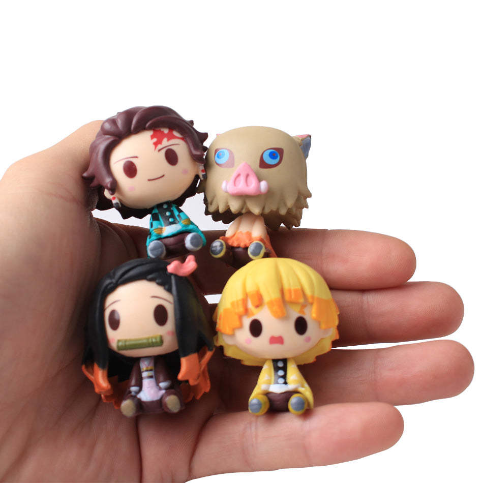 Demon Slayer Cute Figure Toy Anime Pvc Action Figure Toys Collection For Model-xinru