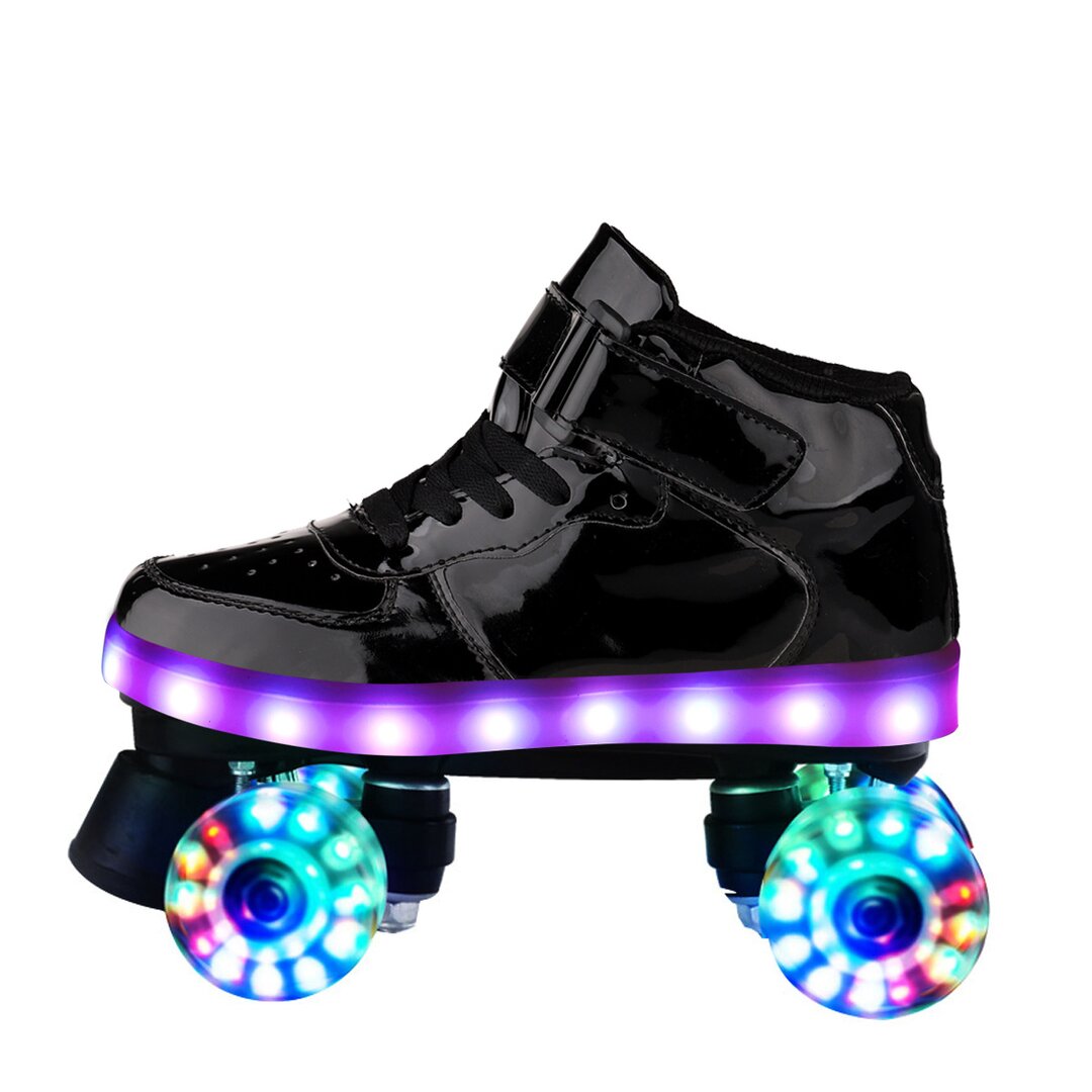 USB Charged LED Shinny Roller Skates-xinru shop