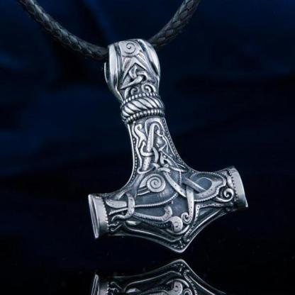 Solid Back Mjolnir - Sterling Silver or Gold-xinru shop