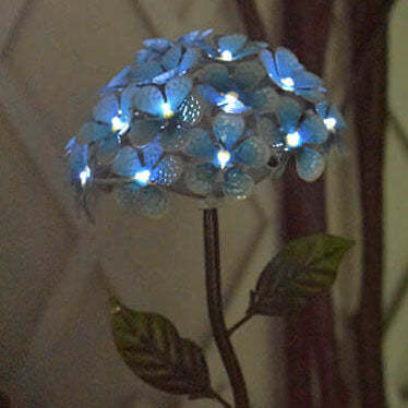 Modern Solar Outdoor Waterproof Simulation Hydrangea LED  Ground Plug Light-xinru