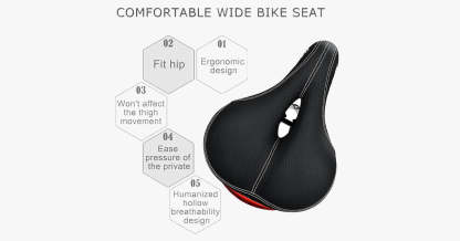 Comfortable Soft Breathable Men WomenMemory Cotton  Bike Seat-xinru