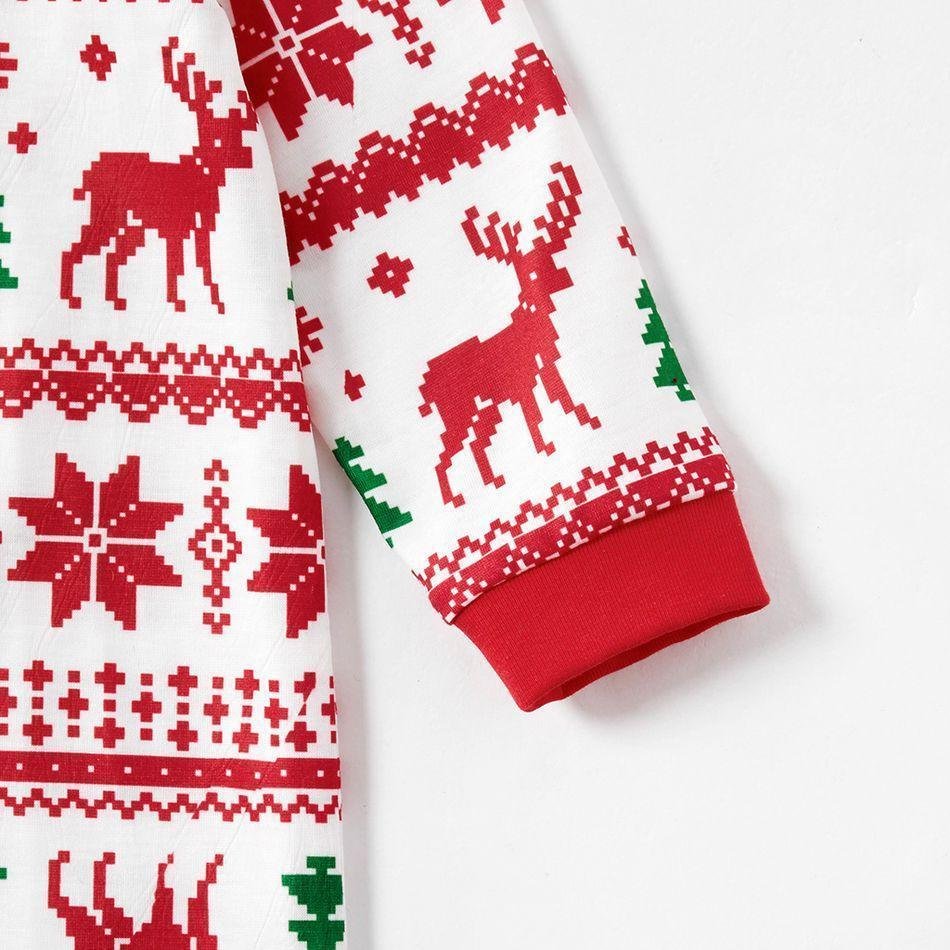 Plus Size Christmas Reindeer and Snowflake Patterned Family Matching Pajamas Sets-xinru shop