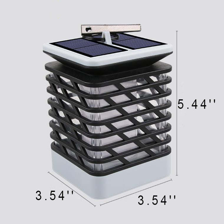 Solar Flame Torch Light Square LED Garden Lawn Decorative Hanging Light-xinru