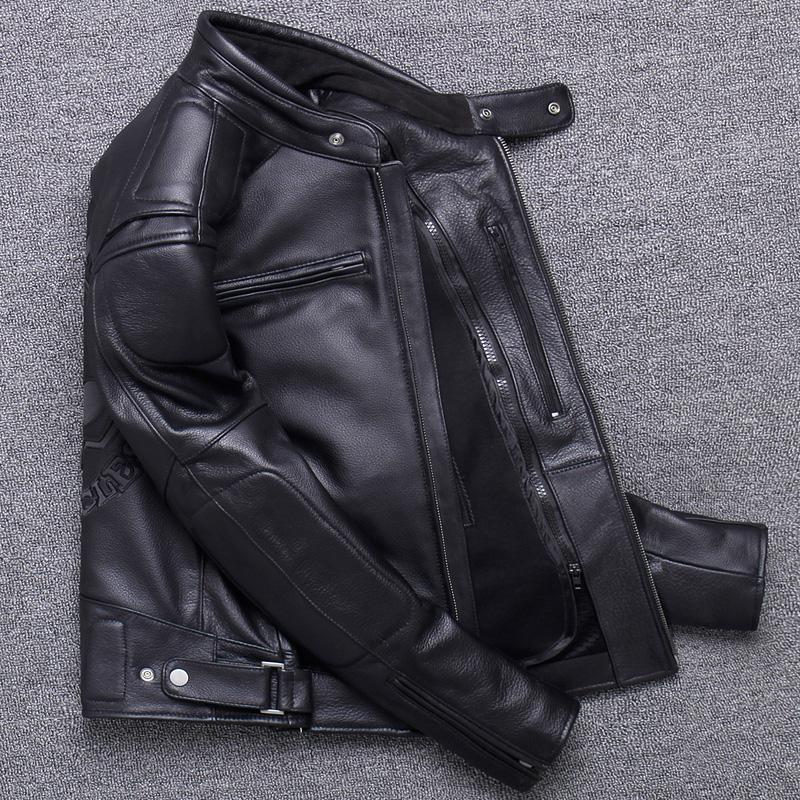 Motorcycle Skull Leather Jacket-xinru shop