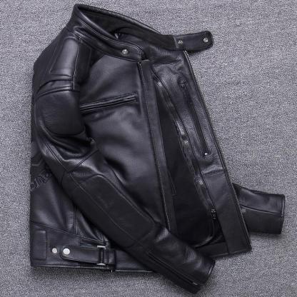 Motorcycle Skull Leather Jacket-xinru shop