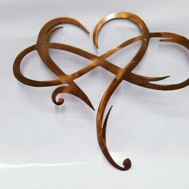 Steel Infinity Heart Wall Decor Metal Wall Art Unique Gift-xinru