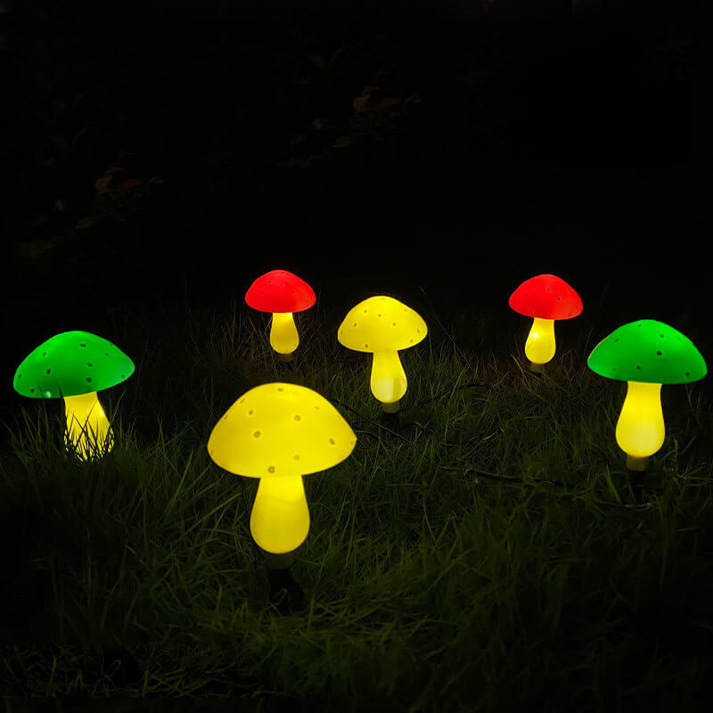 Solar Waterproof Mushroom Shaped String Lights Lawn Decorative-xinru