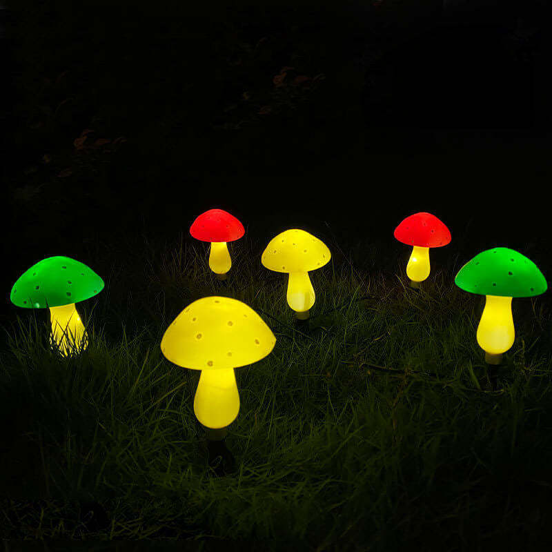Solar Waterproof Mushroom Shaped String Lights Lawn Decorative-xinru