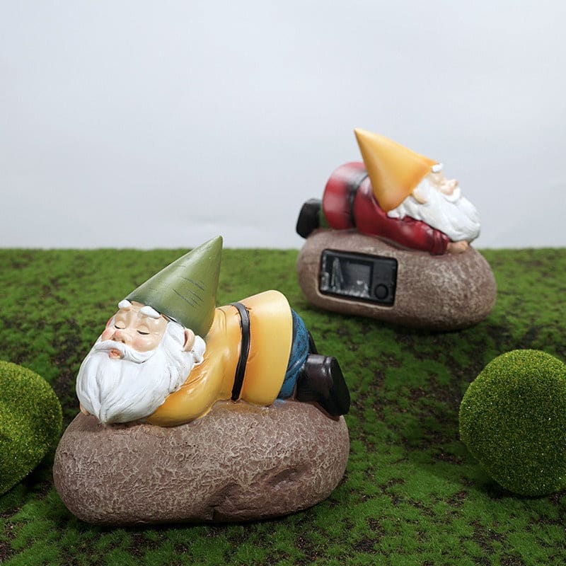 Lazy Gnome Solar Light Garden Decoration-xinru