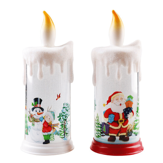 Atmosphere Light Decoration-Santa Snowman Candles-xinru shop