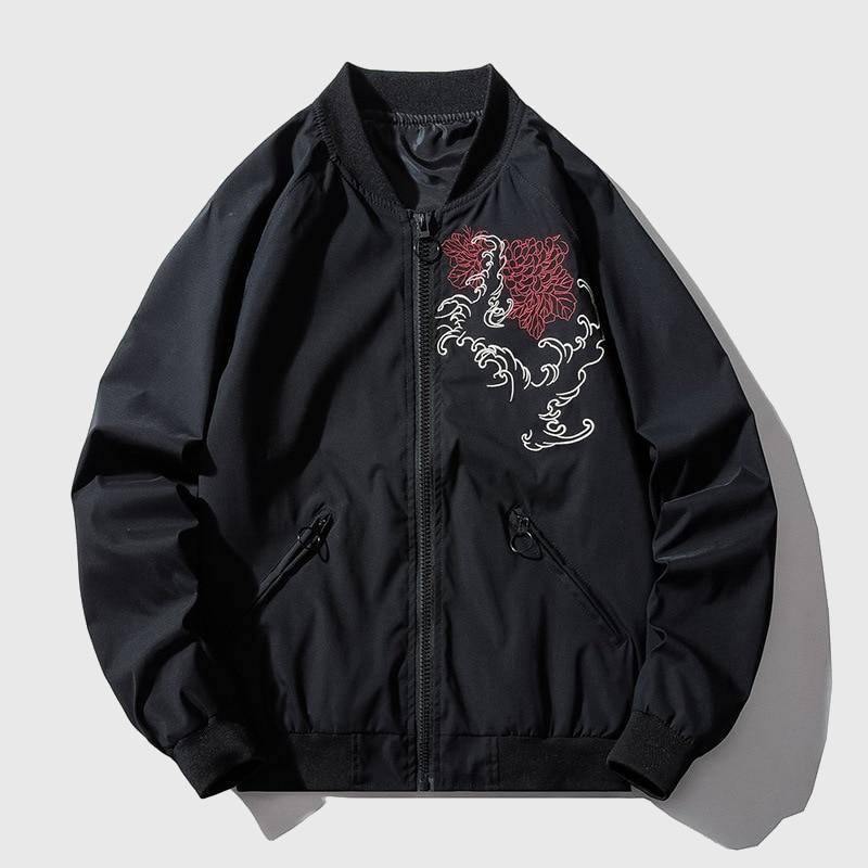 Men Dragon Embroidery Sukajan Yokosuka Oversized Pilot Jacket-xinru