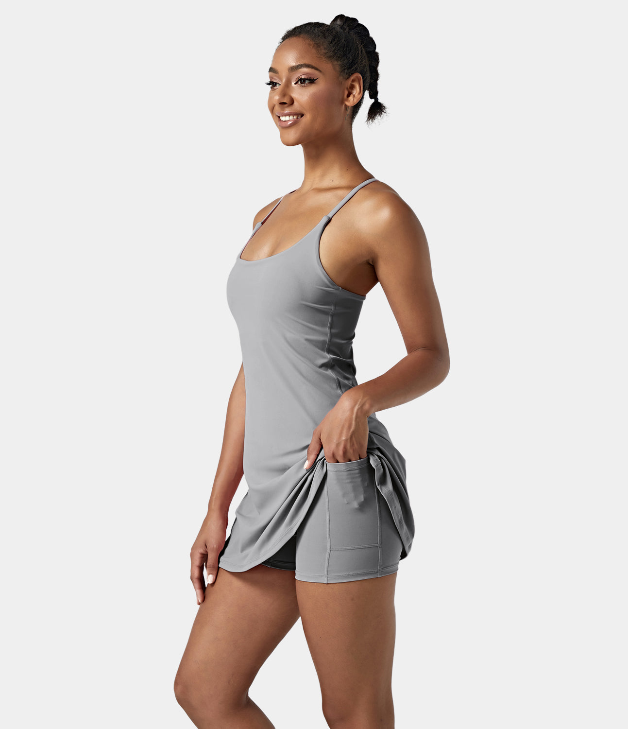 Women's Exercise Workout Dress With Phone Pocket-xinru shop