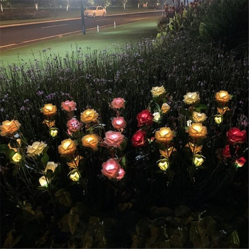 Artificial Rose Solar Outdoor Garden Light-xinru