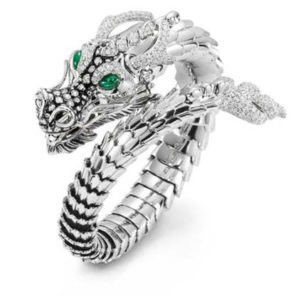 Emerald CZ and Zing Dragon Ring-xinru