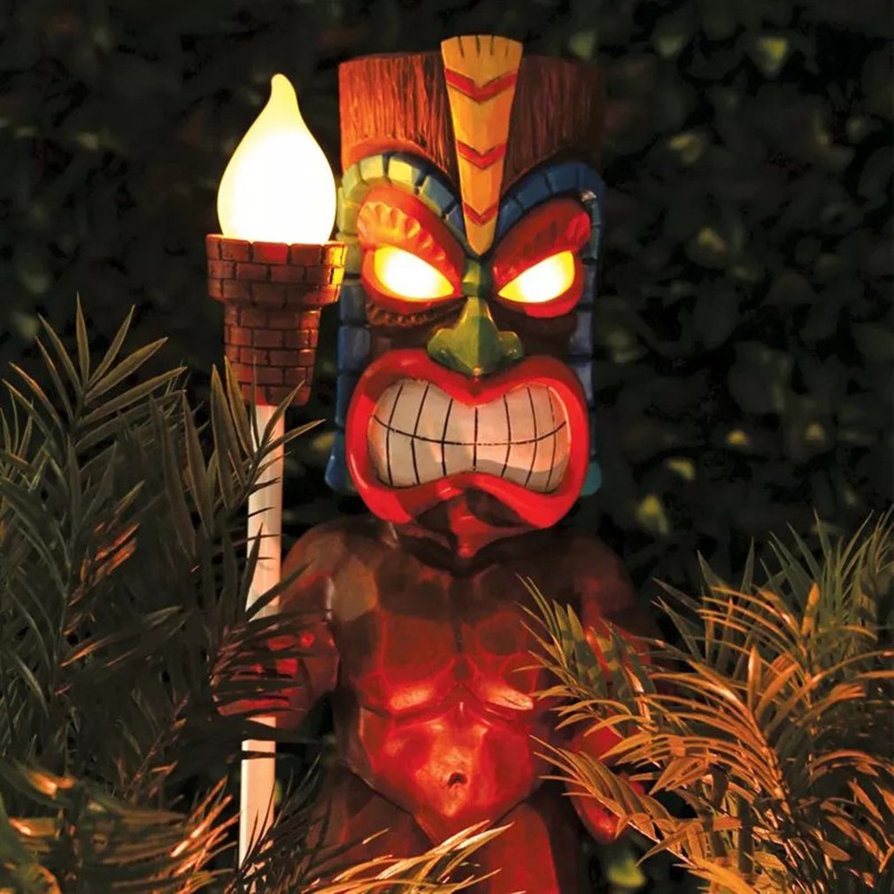 Retro Tiki Figure Statue Torch Tiki Surfboard Tili Sculpture Hawaii-xinru