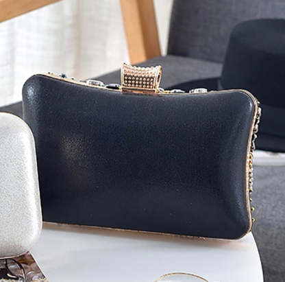 Vintage Acrylic Rhinestone Evening Party Clutch-xinru