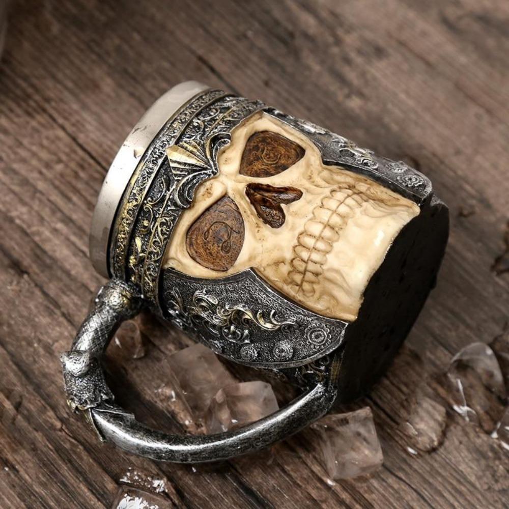 Viking Warrior Horned Skull Tankard-xinru